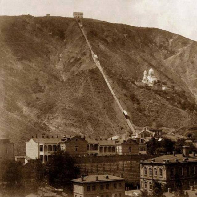 St David's Church and the Funicular Railway in Tiflis