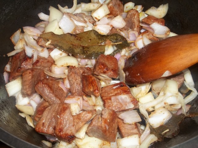 Frying Beef and Onions - Copy