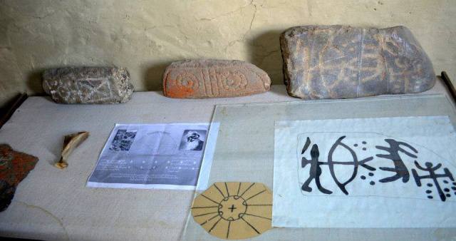 Tushetian Stone Carving Exhibits in the Tusheti Ethnography Museum of Keselo