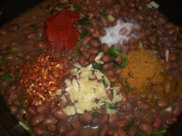 Adding Lobio Spices and Garlic - Copy