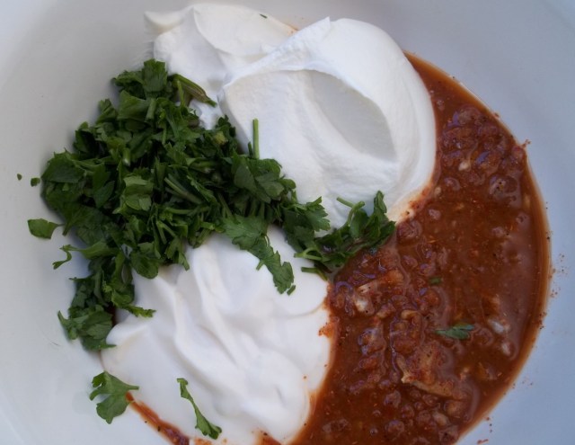 Adding Parsley Mayonnaise and Sour Cream - Copy