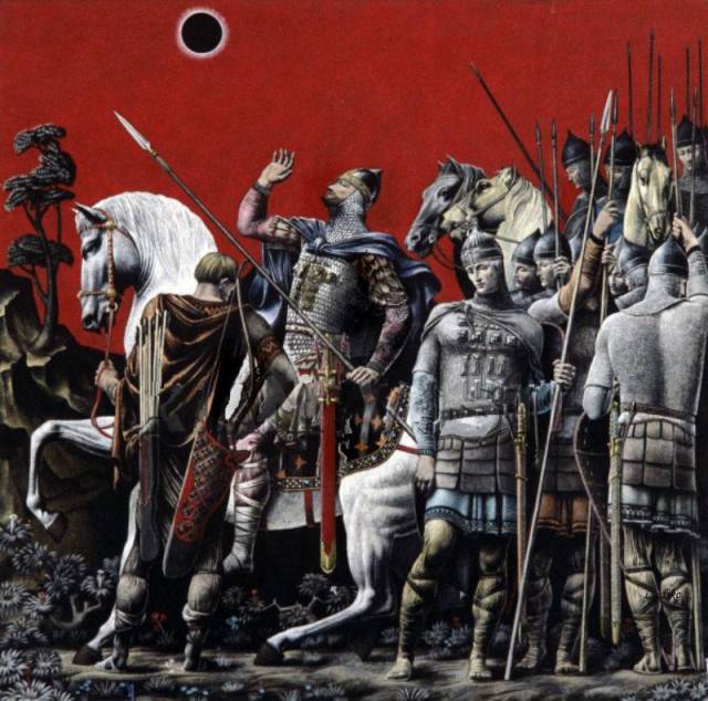 Illustration from an edition of The Knight in a Panther's Skin