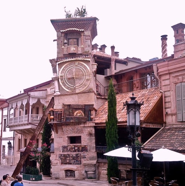 Leaning Clock Tower in Tbilisi