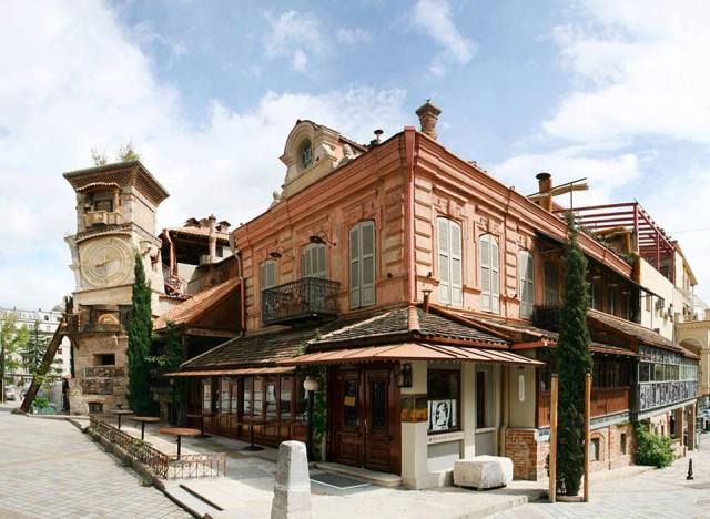 Leaning Clock Tower in Tbilisi
