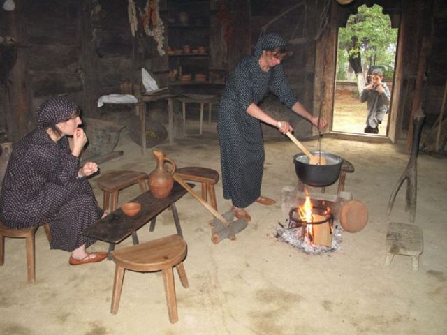 Interior of a 19th century Megrelian Sajalabo House