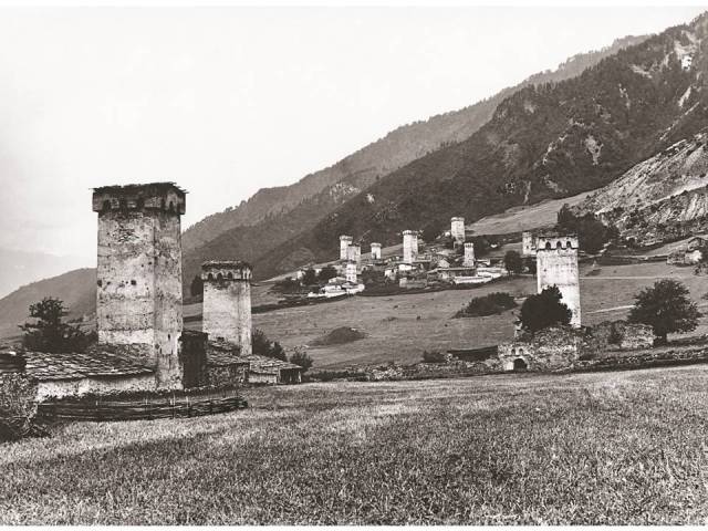 Village of Mestia. 1889. Photo courtesy of  Fondazione Sella, Biella