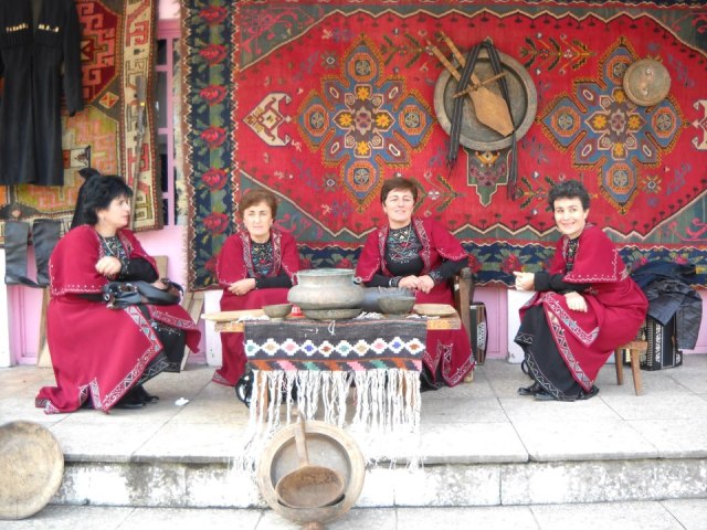Women in traditional dress at the Bidzinaoba Festival