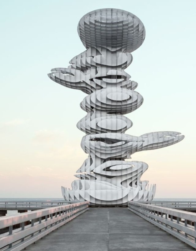 Lazika Pier Sculpture. Photo by Marcus Buck. www.marcusbuck.com