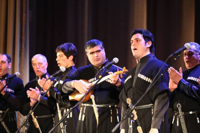 Members of the Rustavi Choir of the Ensemble Rustavi