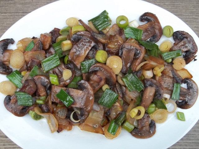 Green Garlic with Mushrooms - Copy