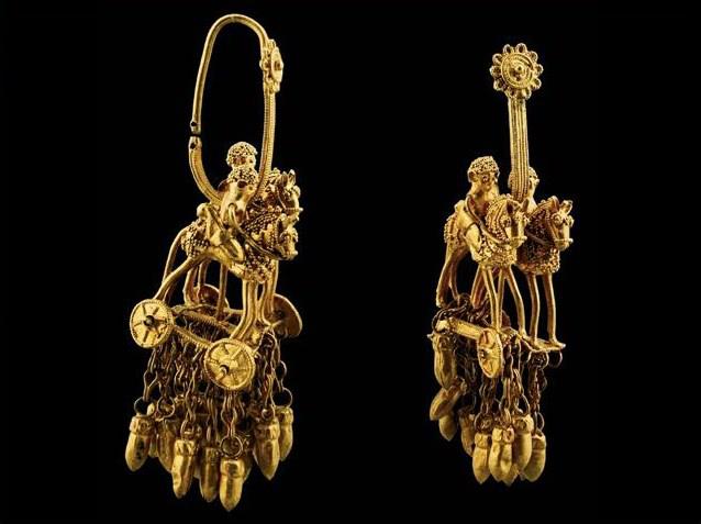 Pendant ornaments with riders on horses 400-350 B.C. Georgian National Museum. Photo by Amiran Kiladze.