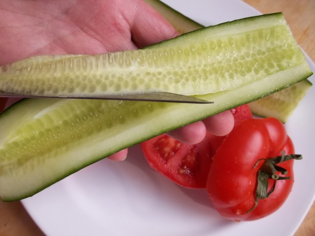 Removing Centre of Cucumber - Copy
