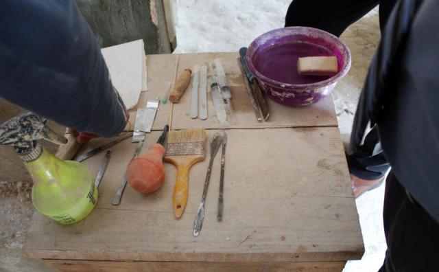 Restoration of the frescos at the Church of the Virgin at Gelati