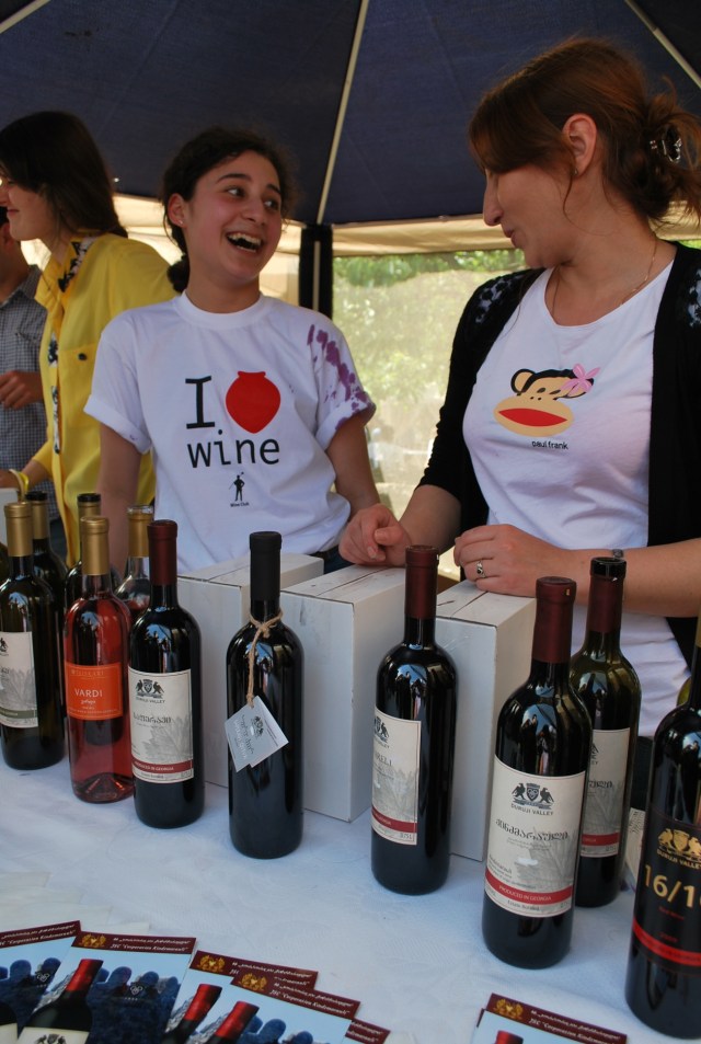 A wine exhibitor at the New Wine Festival in Tbilisi