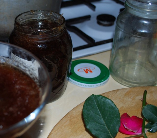 Adding Rose Muraba to Jars - Copy