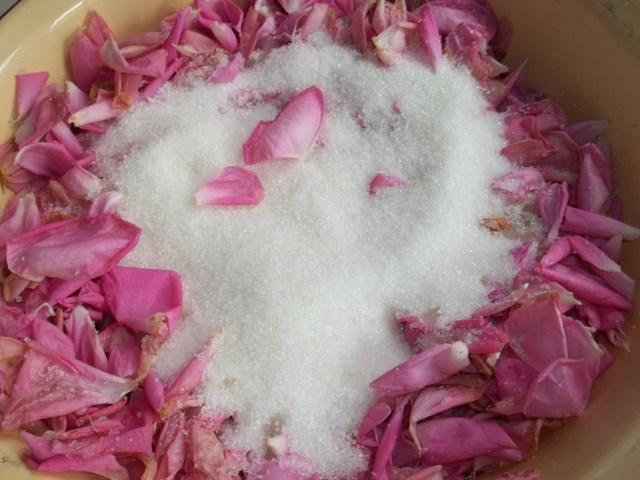 Adding Sugar to Rose Petals - Copy