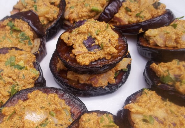 Eggplant with Hazelnuts ready for serving - Copy