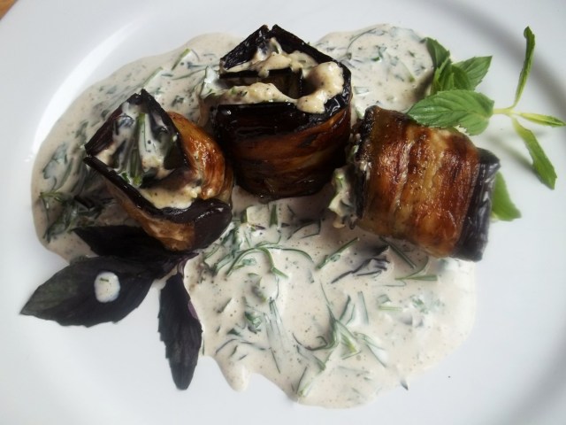 Eggplant with Mayonnaise and Mint - Copy