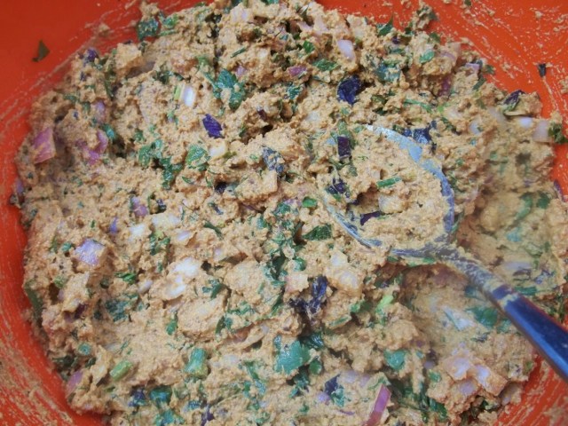 Mixing Chopped Onions and Herbs - Copy