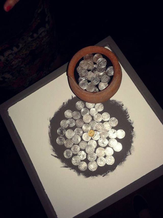 Display of silver coins at the Martvili Regional Museum 
