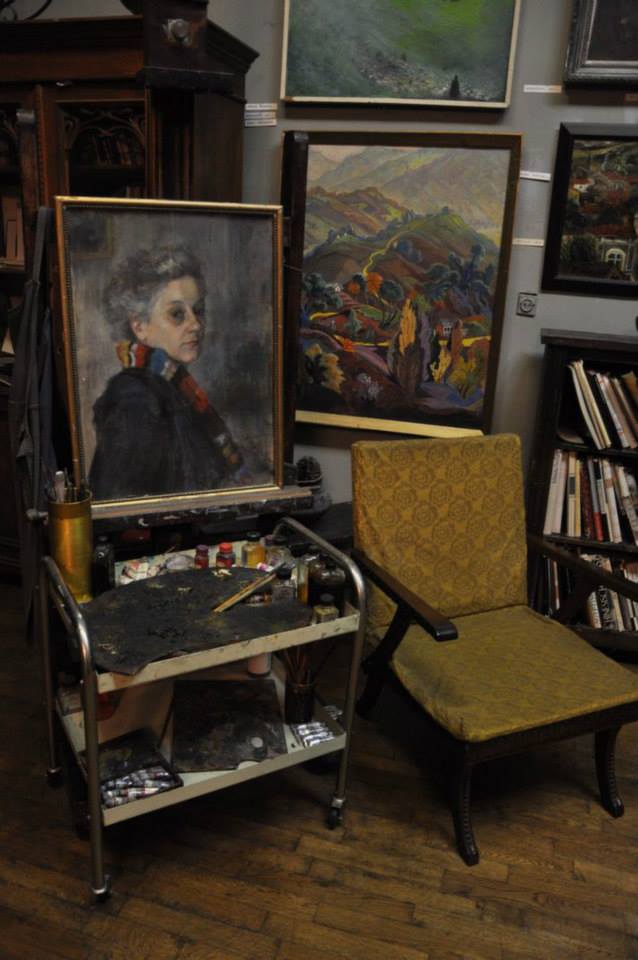 A portrait of Akhvlediani at the Elene Akhvlediani House-Museum