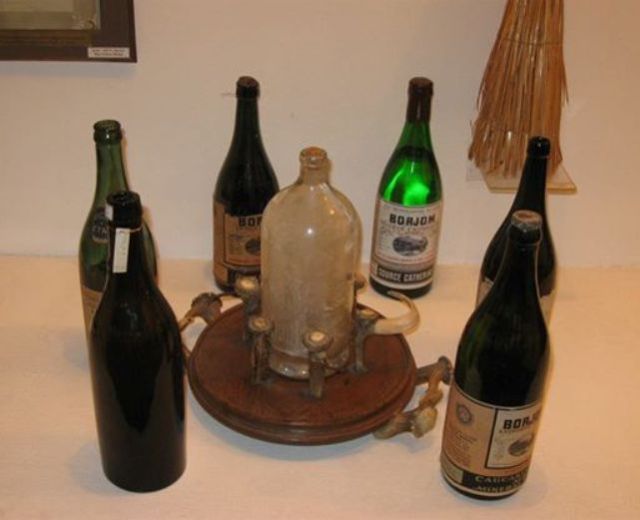 Borjomi water exhibits in the Borjomi Museum of Local History