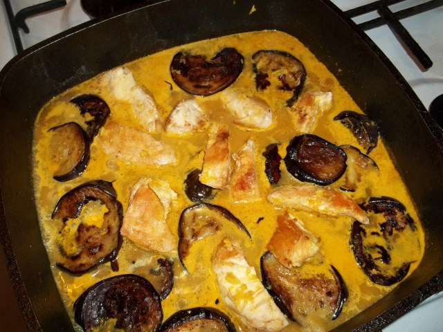 Cooking Eggplant and Chicken - Copy