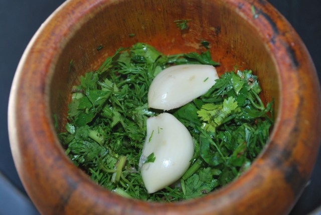 Pounding Herbs and Garlic - Copy