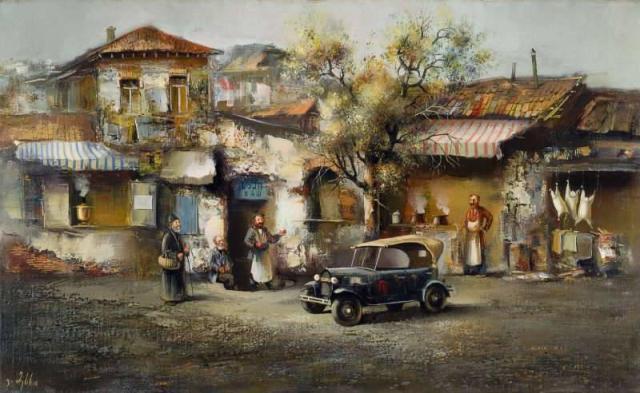 Painting of Old Tbilisi by Vaja Meskhi