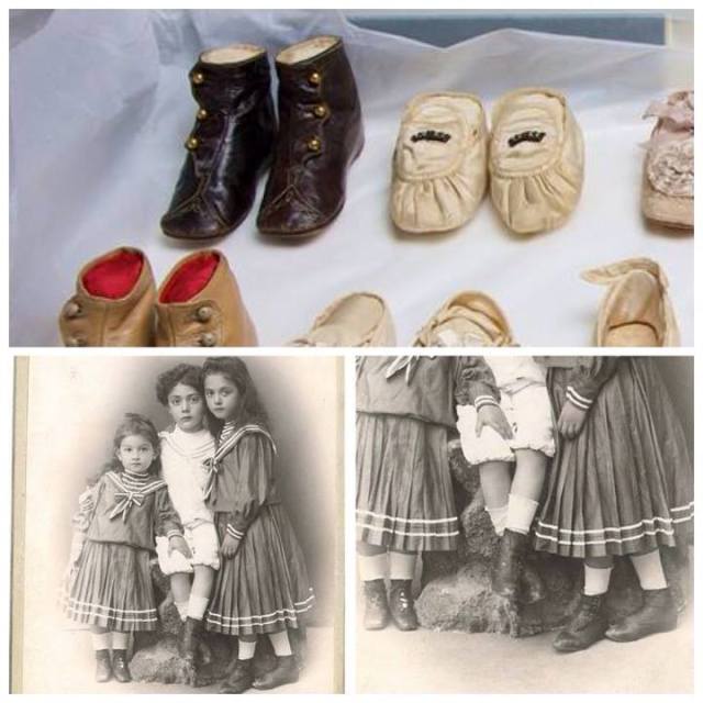 A collection of children's shoes at the Tsinandali Museum