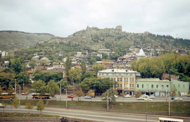 Narikala Castle and the Old Town in Tbilisi. Photo taken in 1977 by Erhard K