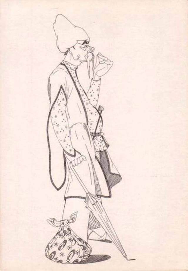 Old Tbilisi card drawn by M. Hubashvili