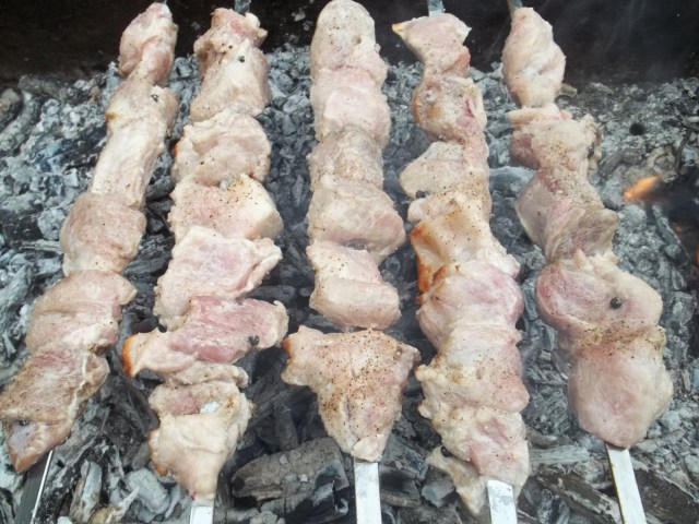 Pork on skewers - Copy