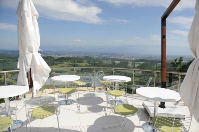 The restaurant affords wonderful views of the Sataplia Nature Reserve.