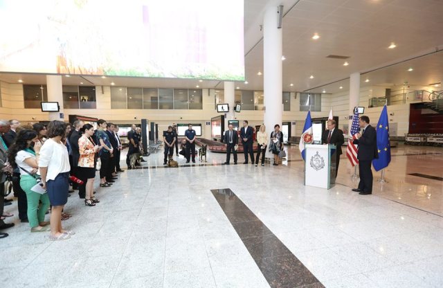 The US Ambassador to Georgia, Richard Norland, attended an opening ceremony for the K-9 Unit