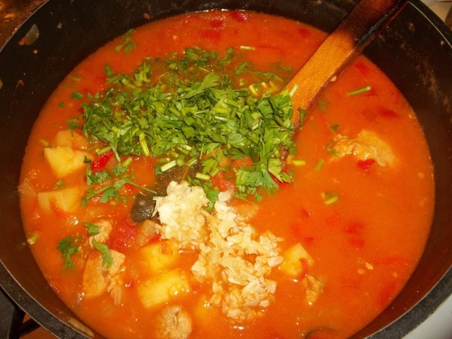 Adding Parsley and Garlic - Copy