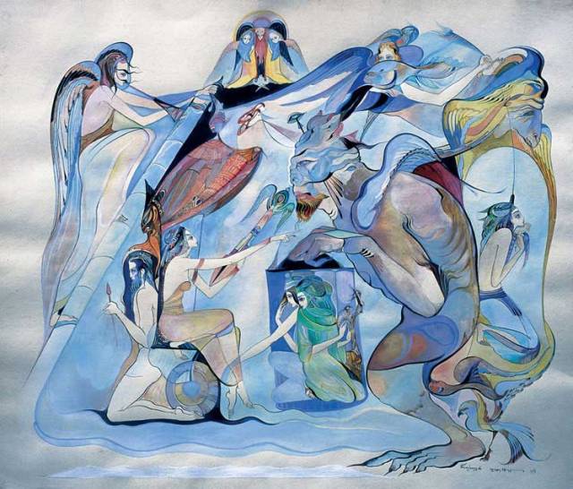 Watercolor by Rusudan Petviashvili