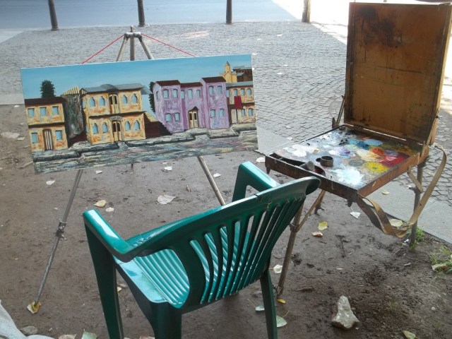 Open air studio at the Dry Bridge Art Market