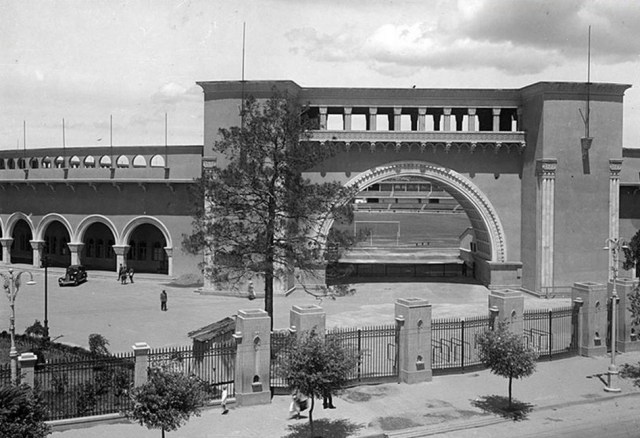 Entrance to the Dinamo Stadium in Tbilisi