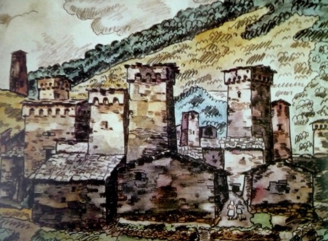 Svaneti by Davit Kakabadze. Painted in 1939.
