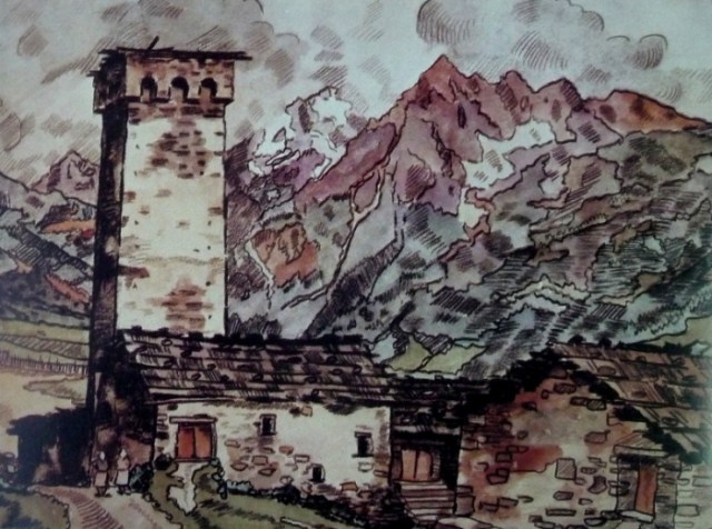 Svaneti by Davit Kakabadze. Painted in 1939.