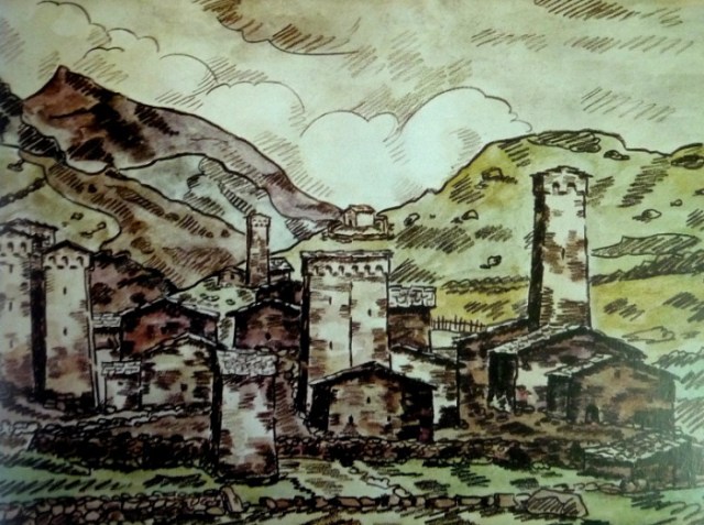 Svaneti by Davit Kakabadze. Painted in 1939.