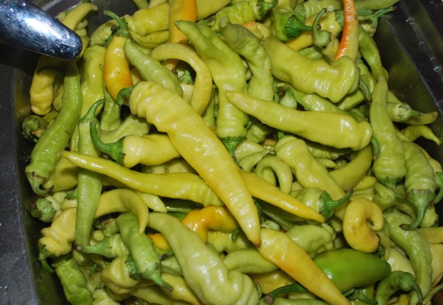 Washing Peppers
