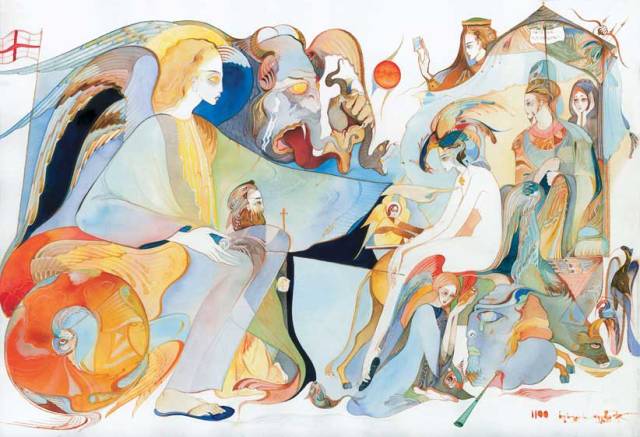 Watercolor by Rusudan Petviashvili