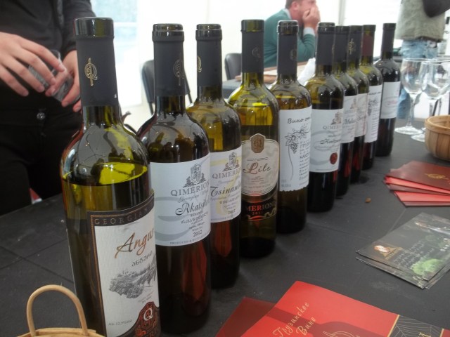 A selection of wine at Tbilisoba.