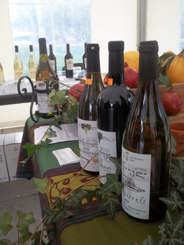 A selection of wine at Tbilisoba