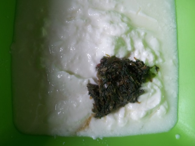 Adding ground herbs and garlic - Copy