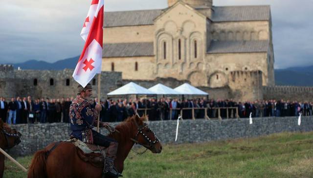 Celebrating Georgian Wine Day at Alaverdi Cathedral