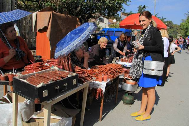 Churchkhela at the Mtskhetoba - Svetitskhovloba celebration