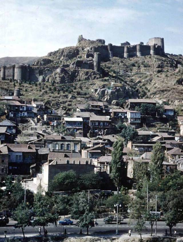 Narikala Castle and the Old Town District of Tbilisi in 1958